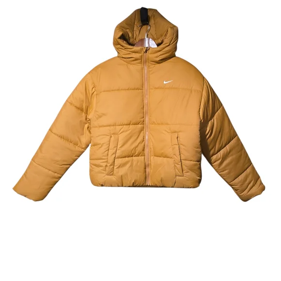 Nike Sportswear Therma-FIT Puffer Hooded Jacket Women’s S Brown Loose Fit NWT - Picture 2 of 9